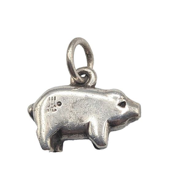 James Avery Retired Rare Sterling Silver Pig Piggy Piglet Farm Animal Charm - Picture 1 of 10